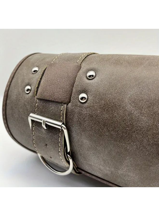Retro Color Motorcycle Hanging Bag Waterproof Front Frame Tool Storage Adjustable Strap - Image 2